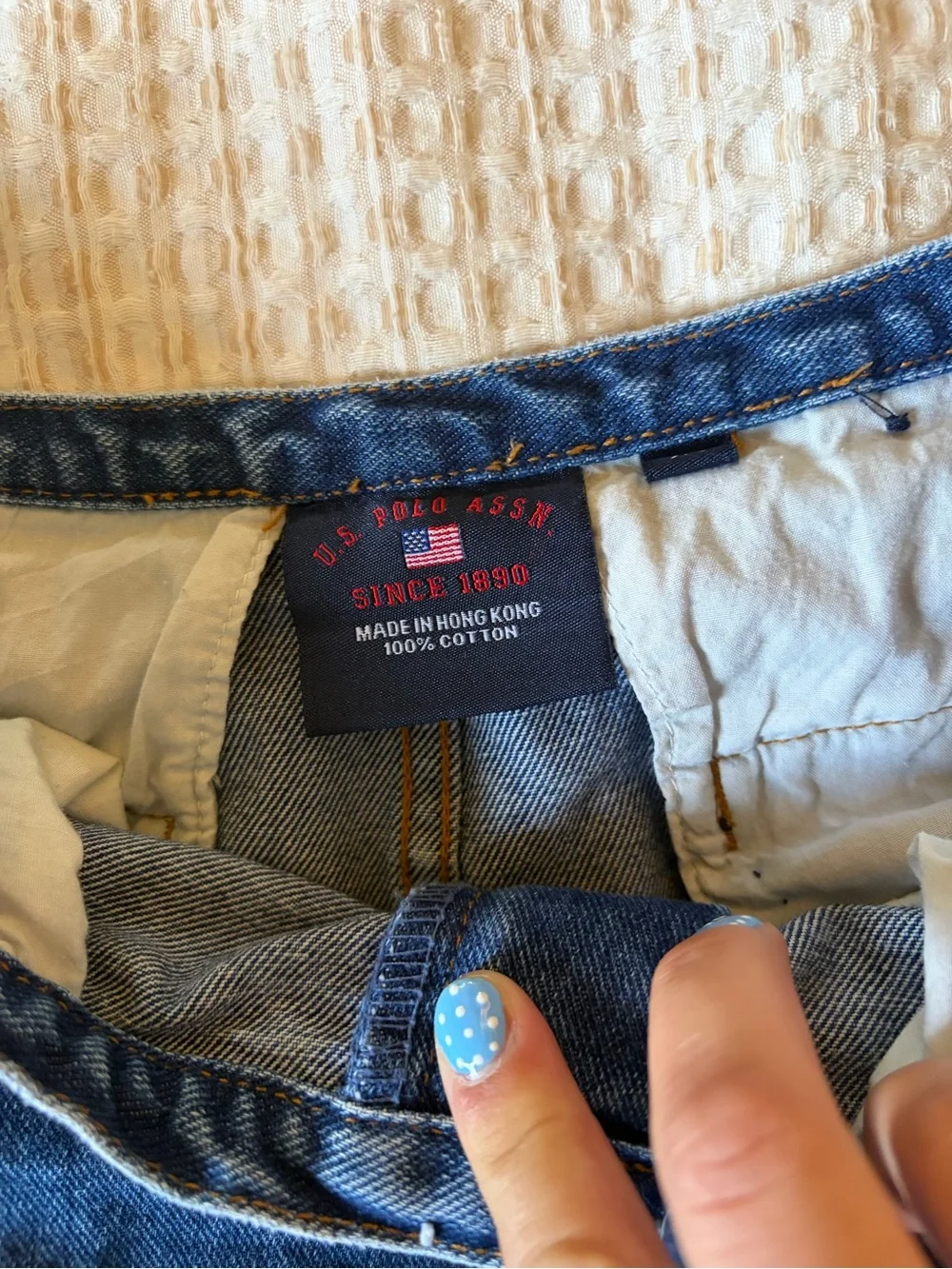 U.S. Polo Assn. Denim Maxi Skirt with Front Slit